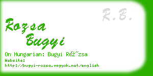 rozsa bugyi business card